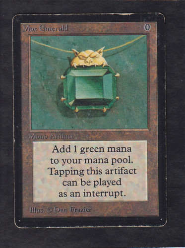 Magic mtg mox - emerald, beta