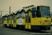 DIA hist. Tatra KT4D 6155 200. modernisierte Tatra-Straßenbahn  gerahmt A-N2-99