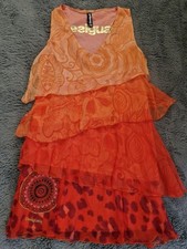 Desiqual Kleid Tüll Lagig Rot