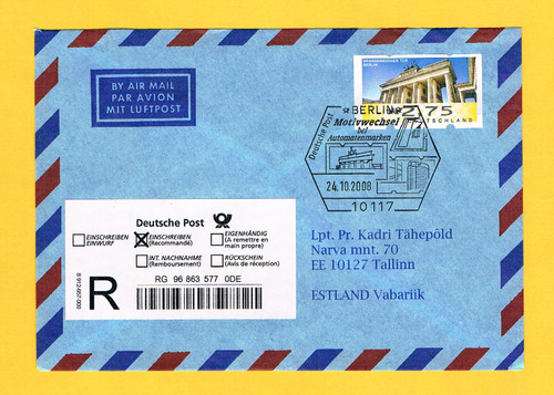 Einzelfrankatur 275 r fdc - d-einzelfrankatur,