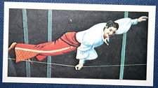 WIRE-WALKING CIRCUS ACT Vintage 1968 illustrierte Farbkarte FE11M