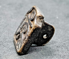 Antiker Bronze Keil Stempel
