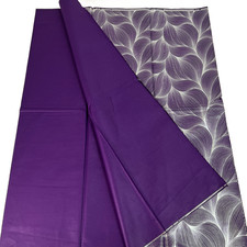 Afrikanischer Stoff Silber verziert Ankara 6 Yards 100% Baumwolle Lila Material