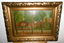 antikes Bild Gemälde Ölbild H. Becker Brandenburg ? Kolonialwarenladen Geschäft