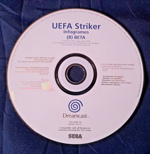 Uefa striker sega dreamcast - uefa,