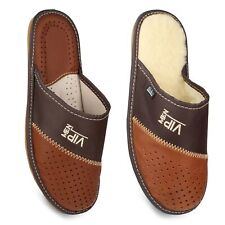 Hausschuhe Leder Herren VIP MEN Schafwolle Pantoffeln Gr. 40-50 filsko Monaco