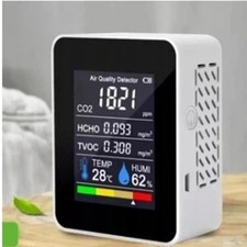 5IN 1 CO2 Messgerät Luftqualität CO2 Kohlendioxid HCHO TVOC Detektor Lufttester