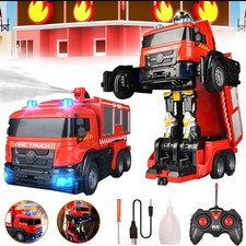 Feuerwehrauto Transforming Auto Roboter Spielzeug Kinder Feuerwehr Spielzeugauto