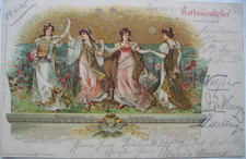 Ak Hamburg Rathsweinkeller Deckengemälde, 1905 - LITHO - Ks81