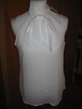 H&M Top Shirt Schleife Weiß