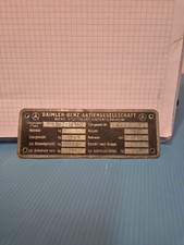 DAIMLER-BENZ:  Typenschild