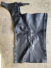 Motorrad Leder Chaps, schwarz -TOP ZUSTAND