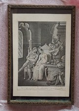 Alter Stich im Messingrahmen