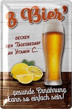 Retro blechschild bier - retro,