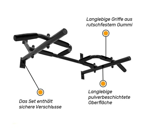 Pull bar wall mounted - bar, black
