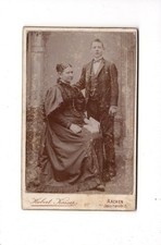 CDV Foto Feine Dame und Junge