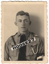 Foto Jugend HJ Stammführer Meiningen Uniform Schnur Abz. 2.WK orig. TOP 0594