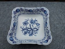 Zwiebelmuster Porzellan Servierschüssel Triptis  19,5x19,5 H5,5cm Unbestossen