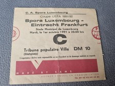 Ticket UEFA Cup Spora Luxemburg - Eintracht Frankfurt 91-92