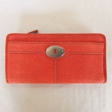 FOSSIL Damen Geldbörse MARLOW ZIP CLUTCH ORANGE SL4295 Leder Börse
