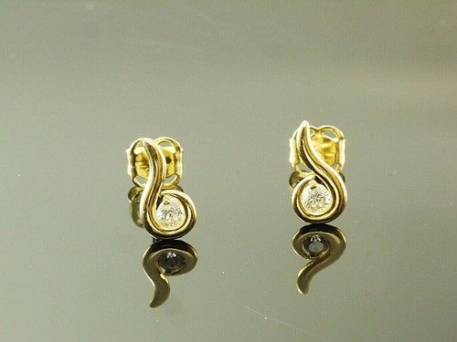 333 gelbgold ohrstecker - 1, paar