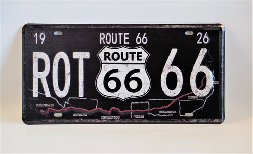 Blechschild route - route, 66