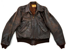 SPORTCLAD A-2 Pferdeleder US Vintage Piloten Flieger Aviator Lederjacke 48 M