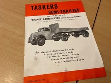 1950ER TASKERS SATTELAUFLIEGER THAMES 3 & 5 TON TRUCKS INDUSTRIELLE VERKAUFSBROSCHÜRE