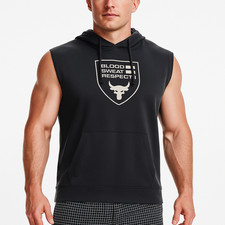 Under Armour Herren Project Rock HWTerry Ärmelloser Hoodie Kapuzenpullover