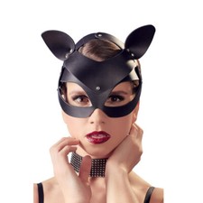 Katzenmaske mit Strass-Nieten