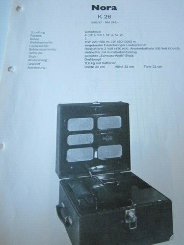 Schaltplan radio nora 28 - schaltplan, k