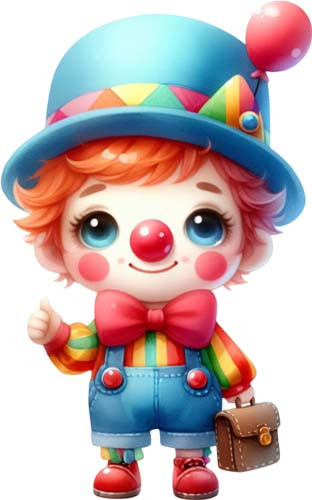Bunte niedliche baby - baby, clown