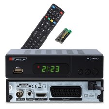 RED OPTICUM AX C 100 HD schwarz  HD Kabelreceiver EPG - HDMI - USB - SCART