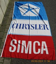 Chrysler / Simca Autohaus Fahne 120 cm x 240 cm , Orig. 80er Jahre
