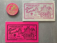 FAHRCHIP Konvolut 3 x SUPER-RUTSCHE Göbel - Kirmes Ehrenkarte Schausteller
