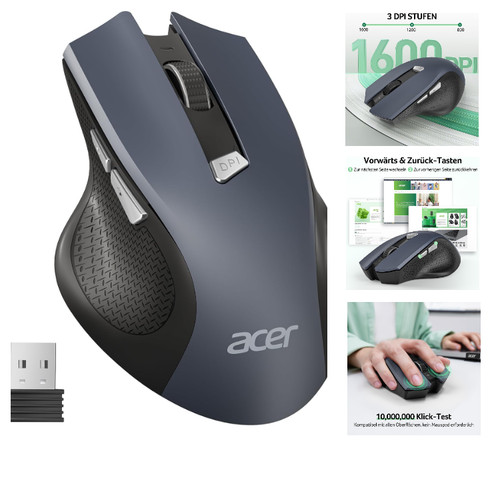 Acer funkmaus 4ghz 1600 - funkmaus, dpi