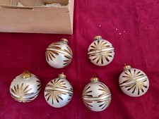 6 alte DDR Christbaumkugeln