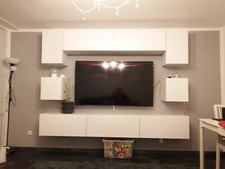 Wohnwand Mit LED Beleuchtung Verstellbar.. Inklusive LG Fernseher 75 Zoll