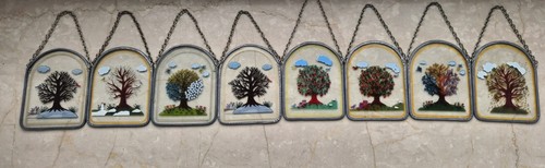 Vintage glasbilder - 8x,