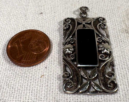 Anhänger 925 silber onyx - anhänger;,