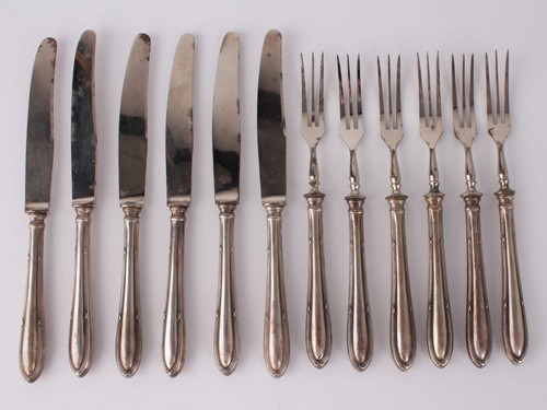 Antikes silbernes obstbesteck - silbernes,