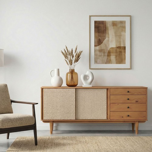 Sideboard kommode mit - mit, rattan