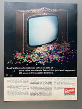 Graetz Permacolor Farbfernseher TV 60s retro 1968 Vintage Ad Werbung Reklame
