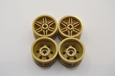 LEGO 4 x Rad Reifen Felge Metallic Gold Wheel 30.4x20mm No Pin Holes 56145