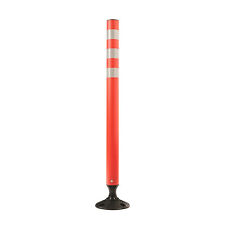 B-Ware Leitpfosten Flex Absperrpfosten Kunststoffpoller flexibler 105cm Orange