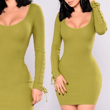 Grünes damen strickkleid - damen, mit