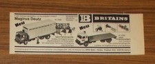 Seltene Werbung BRITAINS Magirus Deutz Iveco Tiertransporter Pritschenwagen 1981