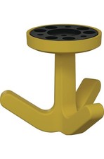 HEWI Dreifachhaken Serie 477 matt, elastisch 18 senfgelb Höhe 69 mm Ø 51 mm