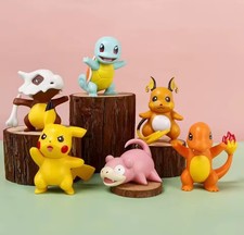 Pokémon Figuren Set Action 6 Stück - Spielzeug ca. 7cm Pikachu Shiggy Glumanda ✅