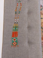 Alte 70er Jahre Tribal Boho Halskette Indigen Volkstümlich Hippie Vintage Selten